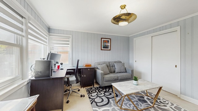 1712 Dobson St, Evanston, IL 60202 - office area featuring crown molding