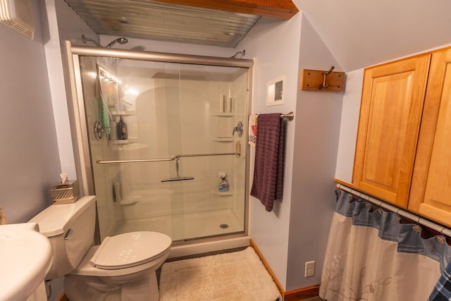 4265 Town Hall Rd, Belvidere, IL 61008 - bathroom with toilet and a stall shower