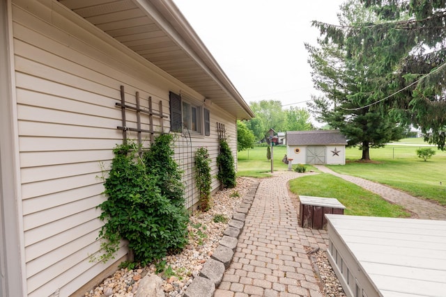4265 Town Hall Rd, Belvidere, IL 61008 - view of patio featuring a storage unit