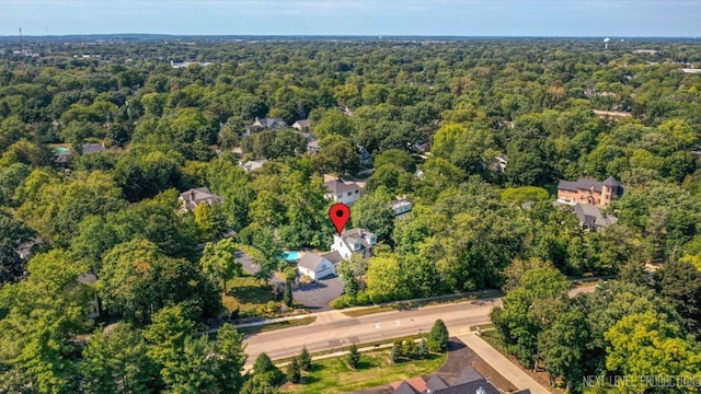 932 S Batavia Ave, Geneva, IL 60134 - aerial overview of property's location featuring a heavily wooded area