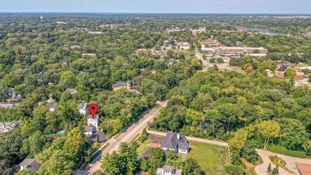 932 S Batavia Ave, Geneva, IL 60134 - aerial view of property's location with a heavily wooded area