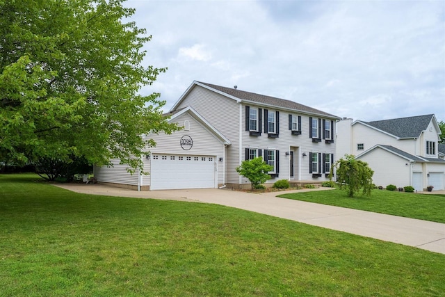 1098 Ironwood Cc Dr, Normal, IL 61761 - colonial house featuring driveway, a front yard, and a garage