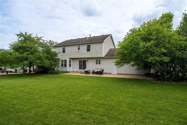 1098 Ironwood Cc Dr, Normal, IL 61761 - rear view of property featuring a patio, an outdoor hangout area, and a yard