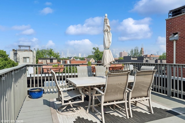 1051 N Hermitage Ave Unit 3, Chicago, IL 60622 - wooden terrace featuring outdoor dining area