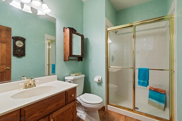 1771 Andrew Ct, Long Grove, IL 60047 - bathroom with a shower stall, vanity, and wood finished floors