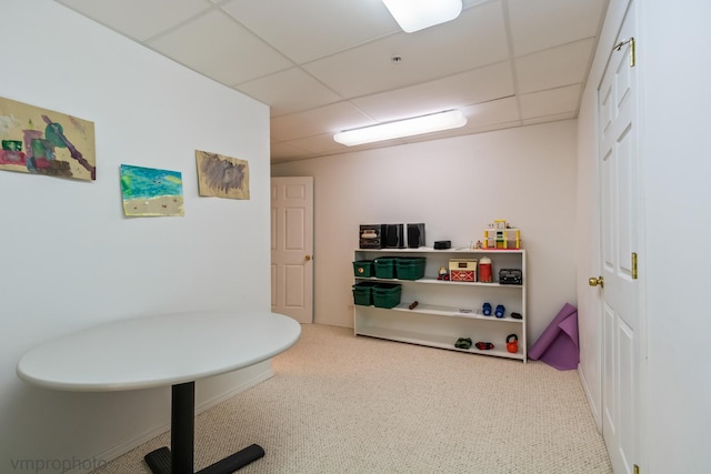1771 Andrew Ct, Long Grove, IL 60047 - game room featuring a drop ceiling and carpet