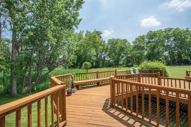 1771 Andrew Ct, Long Grove, IL 60047 - wooden terrace with view of scattered trees and a yard
