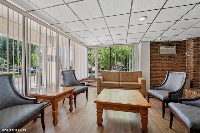 2333 N Neva Ave Unit 114C, Chicago, IL 60707 - building lobby with expansive windows and a paneled ceiling