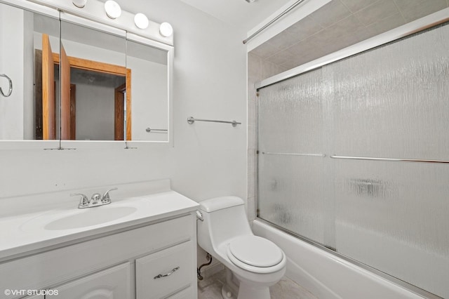 2333 N Neva Ave Unit 114C, Chicago, IL 60707 - bathroom featuring vanity and shower / bath combination with glass door