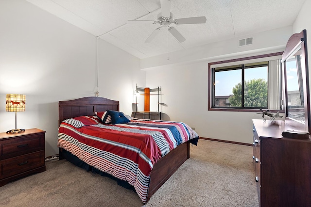 1420 Woodbridge Rd Unit 3C, Joliet, IL 60436 - bedroom with carpet flooring, ceiling fan, and vaulted ceiling