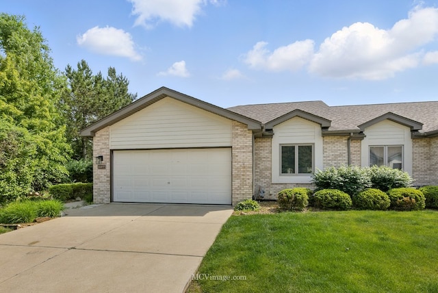 10935 Barbs Way, Orland Park, IL 60467 - view of front of house featuring brick siding, concrete driveway, a front lawn, an attached garage, and roof with shingles