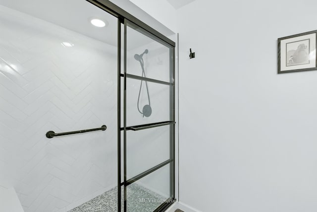 10935 Barbs Way, Orland Park, IL 60467 - bathroom featuring a stall shower and baseboards