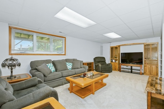 10935 Barbs Way, Orland Park, IL 60467 - living area with carpet flooring and a drop ceiling