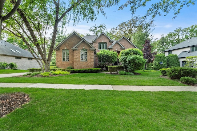 1396 Notre Dame Dr, Lemont, IL 60439 - view of front facade with a front lawn and brick siding