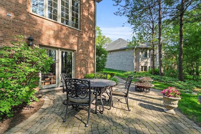 1396 Notre Dame Dr, Lemont, IL 60439 - view of patio / terrace featuring an outdoor fire pit and outdoor dining area