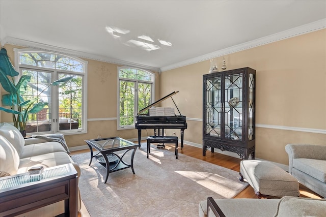 1396 Notre Dame Dr, Lemont, IL 60439 - living area with wood finished floors and crown molding