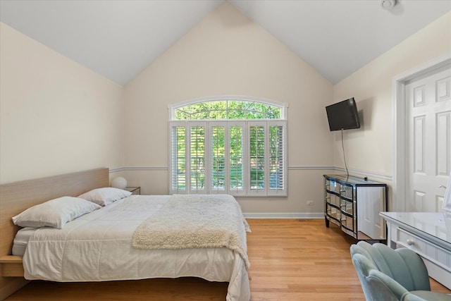 1396 Notre Dame Dr, Lemont, IL 60439 - bedroom featuring wood finished floors and high vaulted ceiling