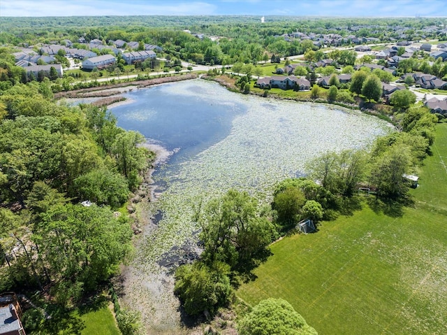 1396 Notre Dame Dr, Lemont, IL 60439 - aerial perspective of suburban area featuring a large body of water