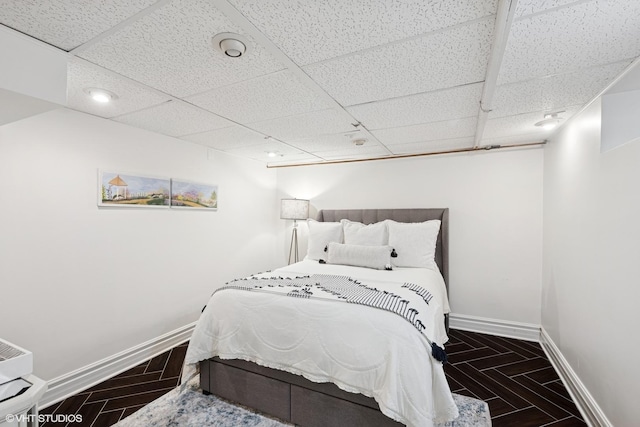 2236 Birchwood Ave, Wilmette, IL 60091 - bedroom featuring baseboards and a paneled ceiling