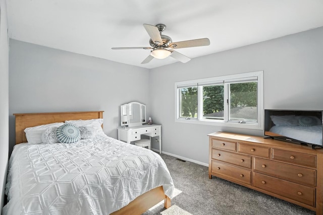 7855 Silver Ct, Orland Park, IL 60462 - carpeted bedroom featuring baseboards and a ceiling fan