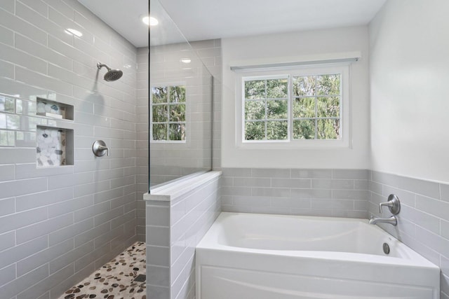 1128 Teasel Ln, Naperville, IL 60564 - bathroom featuring a garden tub and walk in shower
