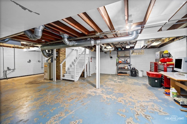 1165 Morton Ave, Elgin, IL 60120 - unfinished basement with stairway