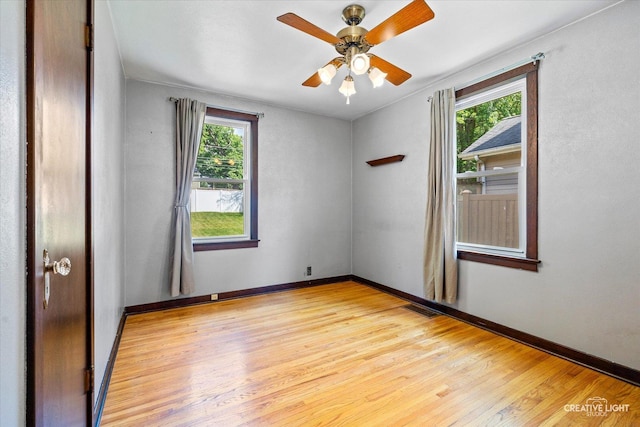 1165 Morton Ave, Elgin, IL 60120 - unfurnished room with light wood-type flooring and ceiling fan