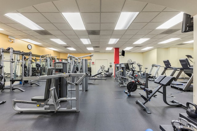 3200 N Lake Shore Dr N Unit 1910, Chicago, IL 60657 - gym with a paneled ceiling