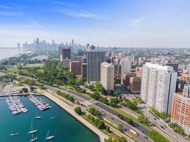3200 N Lake Shore Dr N Unit 1910, Chicago, IL 60657 - aerial view of city skyline and a highway