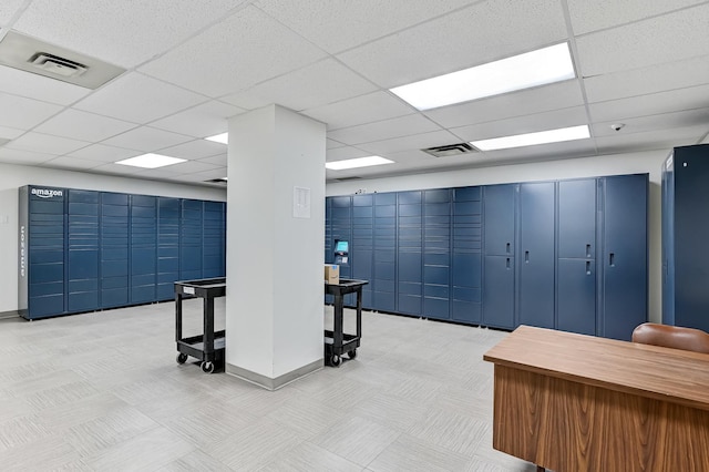 3200 N Lake Shore Dr Unit 1910, Chicago, IL 60657 - office area featuring a paneled ceiling and baseboards