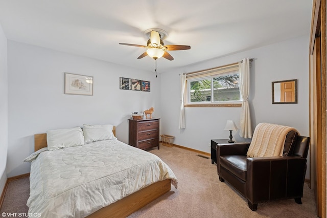 25 W Jeffery Ave, Wheeling, IL 60090 - bedroom featuring light colored carpet and ceiling fan