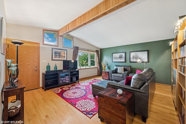25 W Jeffery Ave, Wheeling, IL 60090 - living room with wood finished floors and vaulted ceiling