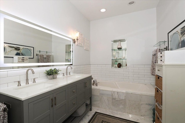768 W St Johns Pl, Addison, IL 60101 - full bath featuring a bath and double vanity