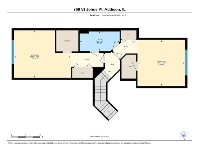 768 W St Johns Pl, Addison, IL 60101 - view of property floor plan