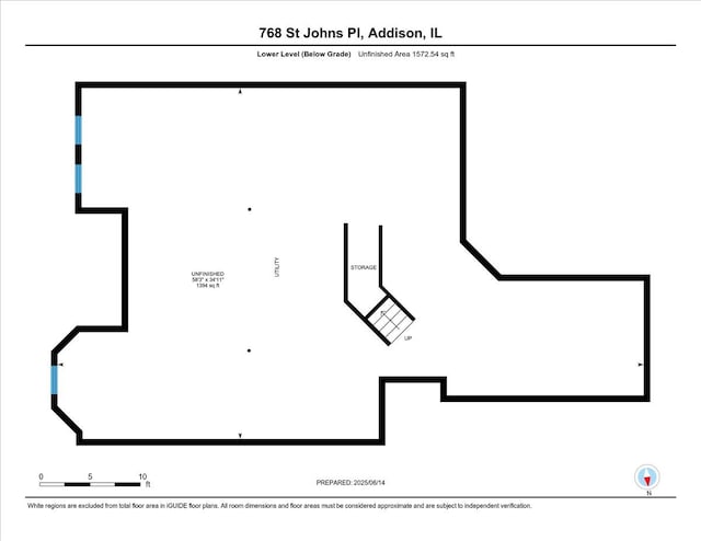 768 W St Johns Pl, Addison, IL 60101 - view of property floor plan