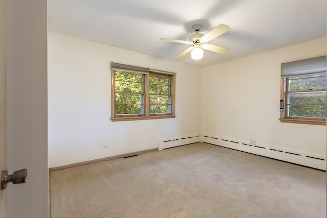 14545 Laporte Ave, Midlothian, IL 60445 - carpeted empty room with a ceiling fan and baseboards