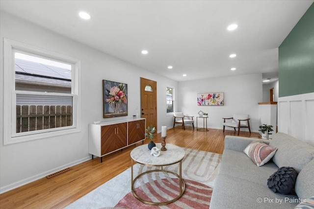 1422 Ridgeway St, Round Lake Beach, IL 60073 - living area with light wood finished floors and recessed lighting