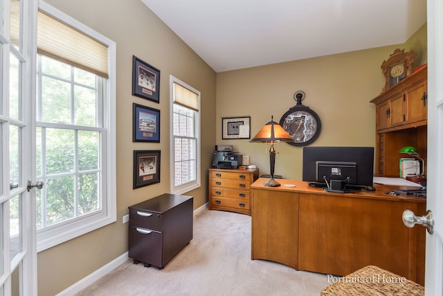 459 Waubonsee Cir, Oswego, IL 60543 - office area featuring healthy amount of natural light and light carpet