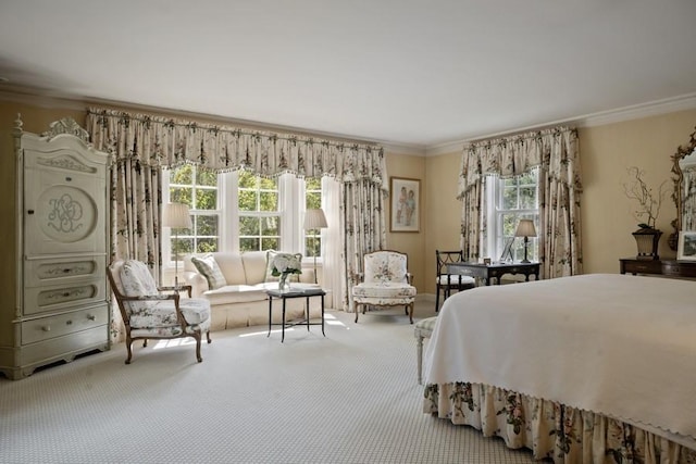5 Woodley Rd, Winnetka, IL 60093 - carpeted bedroom featuring multiple windows and ornamental molding