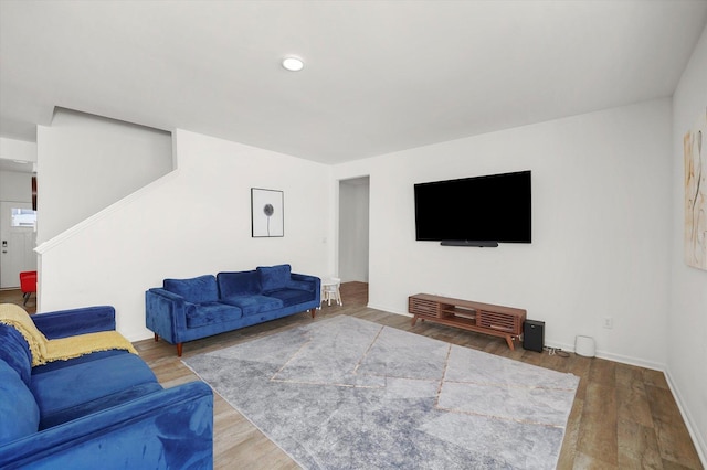 2029 Magnolia Ln, Wonder Lake, IL 60097 - living room featuring wood finished floors and baseboards
