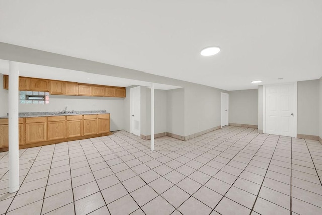 4637 S Homan Ave, Chicago, IL 60632 - kitchen featuring light countertops, light tile patterned flooring, and recessed lighting
