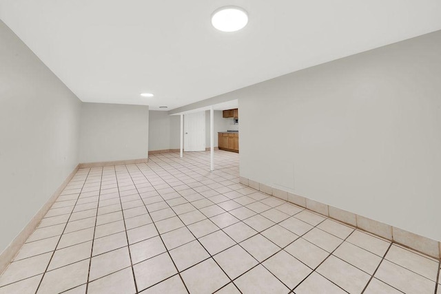 4637 S Homan Ave, Chicago, IL 60632 - finished basement featuring light tile patterned flooring and recessed lighting