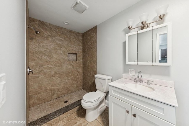 2811 Elim Ave, Zion, IL 60099 - bathroom featuring vanity and a tile shower