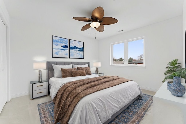 6705 W 91st Pl, Oak Lawn, IL 60453 - bedroom featuring baseboards and a ceiling fan