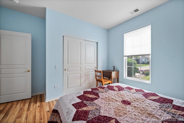 11298 Maplewood Ave, Huntley, IL 60142 - bedroom with light wood finished floors and a closet