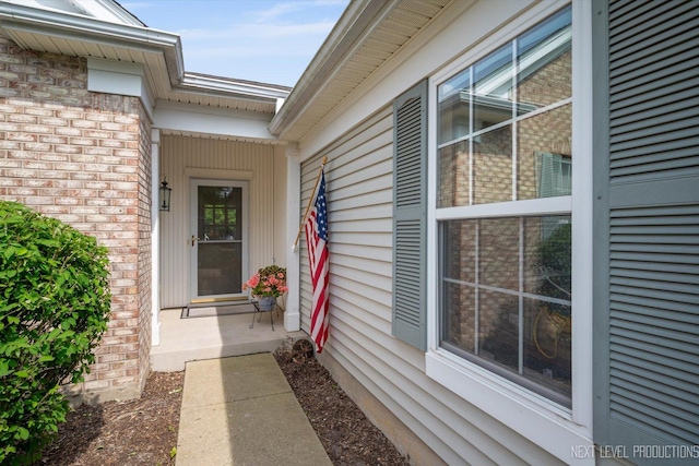 11298 Maplewood Ave, Huntley, IL 60142 - doorway to property with brick siding