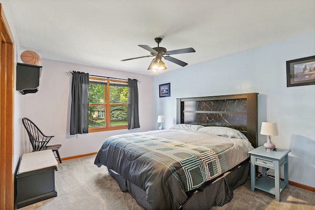 1044 Inverness Ln, Itasca, IL 60143 - carpeted bedroom featuring baseboards and ceiling fan