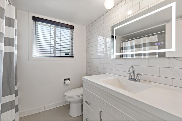 18205 Hart Dr Unit 1A, Homewood, IL 60430 - full bath with vanity, tile walls, and tile patterned floors
