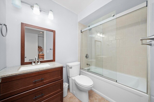 801 S Plymouth Ct Unit 602, Chicago, IL 60605 - bathroom with vanity, combined bath / shower with glass door, and tile patterned floors