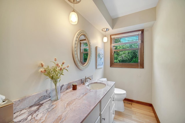 963 Monticello Dr, Naperville, IL 60563 - bathroom with wood finished floors and vanity